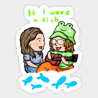 if i were a fish cute Sticker